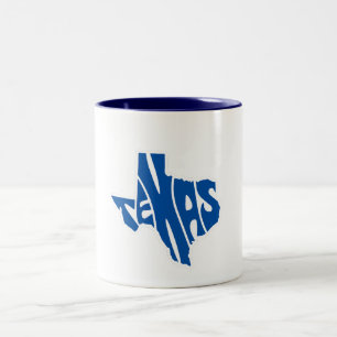 2 Couleurs Tasse de café en forme d'état du Texas