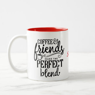 2 Couleurs Tasse de café et de café d'amis