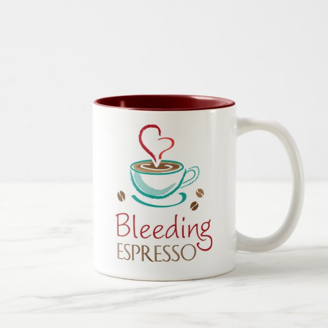 2 Couleurs Tasse de café express de saignement grande (Droit)