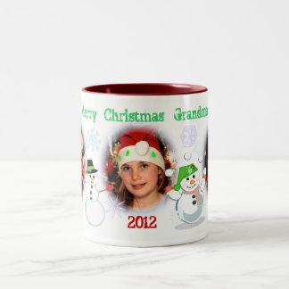 2 Couleurs Tasse de café faite sur commande de Noël de photo