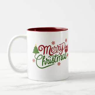2 Couleurs Tasse de café festif rouge et vert Joyeux Noël pou