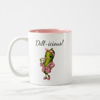 2 Couleurs Tasse de café Fille Cornichon Bonjour Mignonne