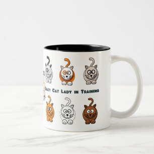 2 Couleurs Tasse de café folle de Madame In Training de chat