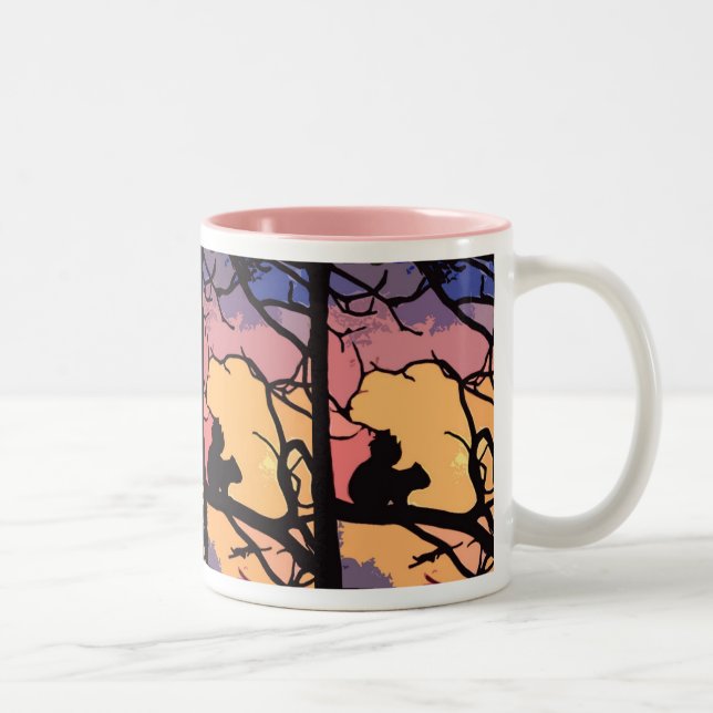 2 Couleurs Tasse de café géniale d'écureuil (Droit)