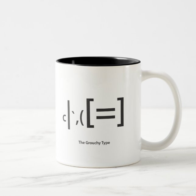 2 Couleurs tasse de café grouchy (Droit)