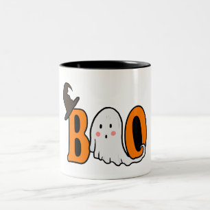 2 Couleurs Tasse de café Halloween "BOO" fantôme mignon