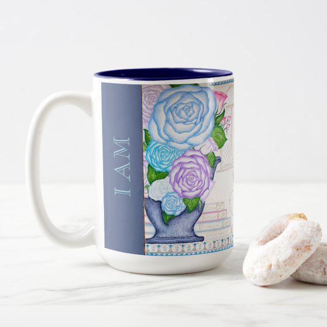 2 Couleurs Tasse de café Harmonie Intérieure (Avec donut)