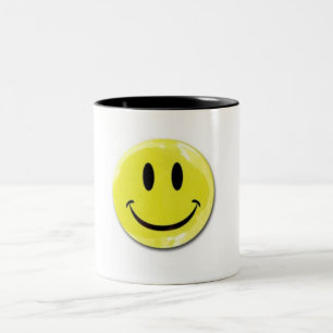2 Couleurs Tasse de café heureuse de visage