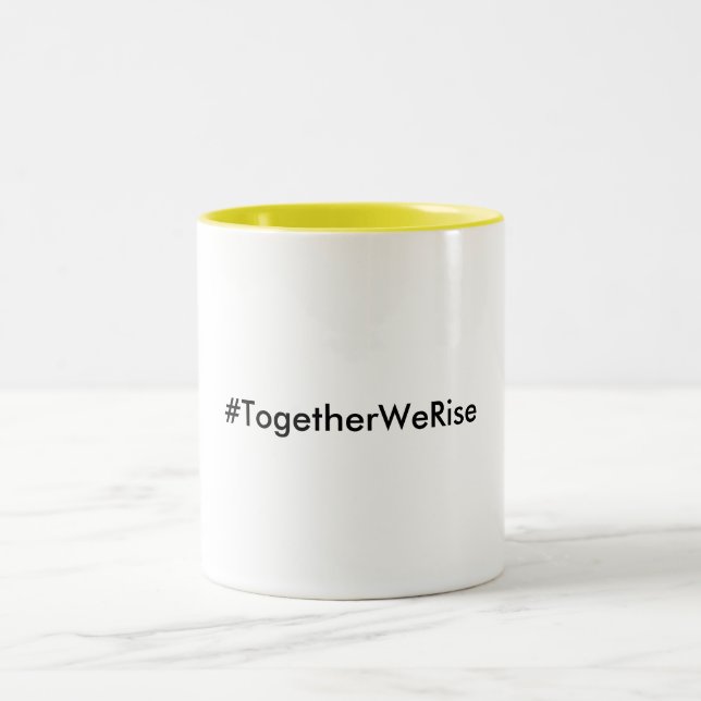 2 Couleurs Tasse de café jaune de #TogetherWeRise (Centre)