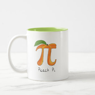 2 Couleurs Tasse de café jour de pi de maths mignonne pêche p