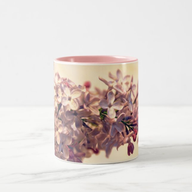 2 Couleurs Tasse de café lilas de photo (Centre)