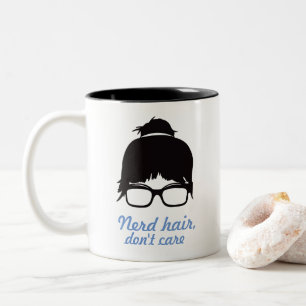 2 Couleurs Tasse de café malpropre nerd de cheveux de petit