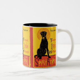 2 Couleurs Tasse de café mignonne de chien de chien-loup