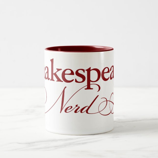 2 Couleurs Tasse de café nerd de Shakespeare (Centre)