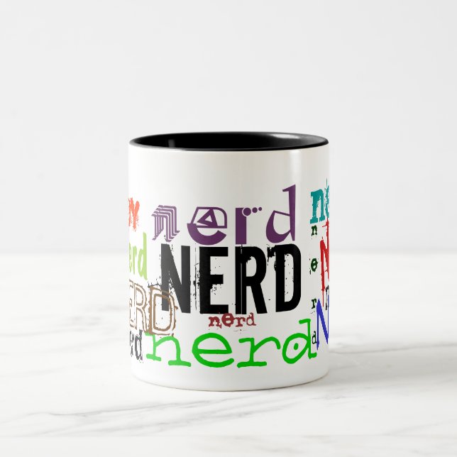 2 Couleurs Tasse de café "nerd" mignonne et drôle (Centre)