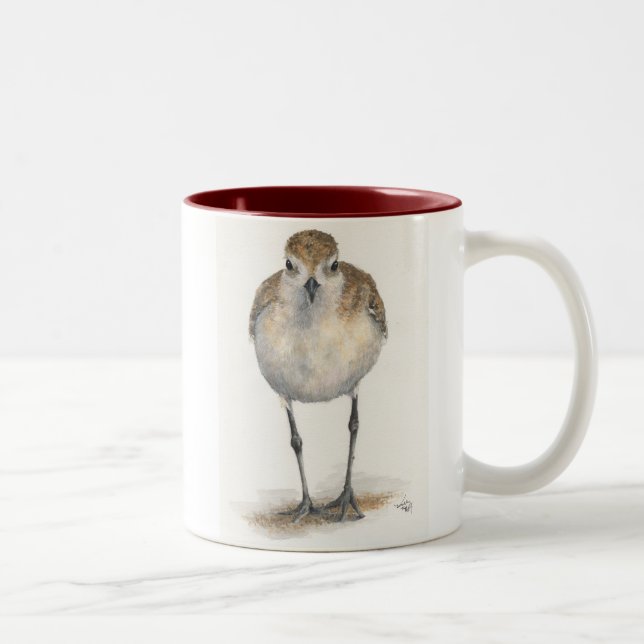 2 Couleurs tasse de café Noir-gonflée de pluvier (Droit)