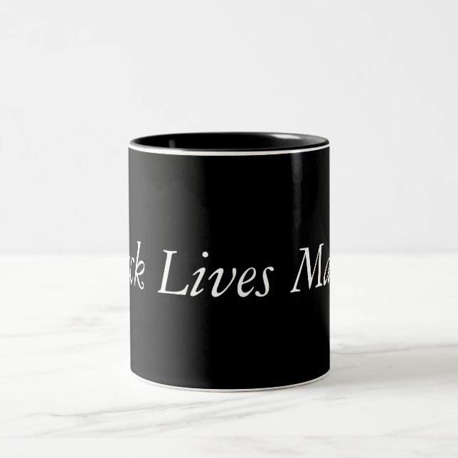 2 Couleurs Tasse de café noire de matière des vies (Centre)