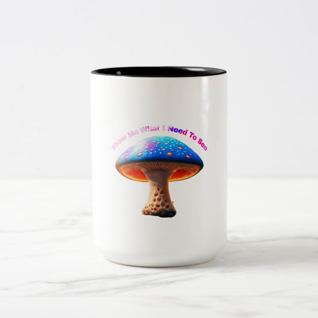 2 Couleurs Tasse de café ou de thé aux champignons (Centre)