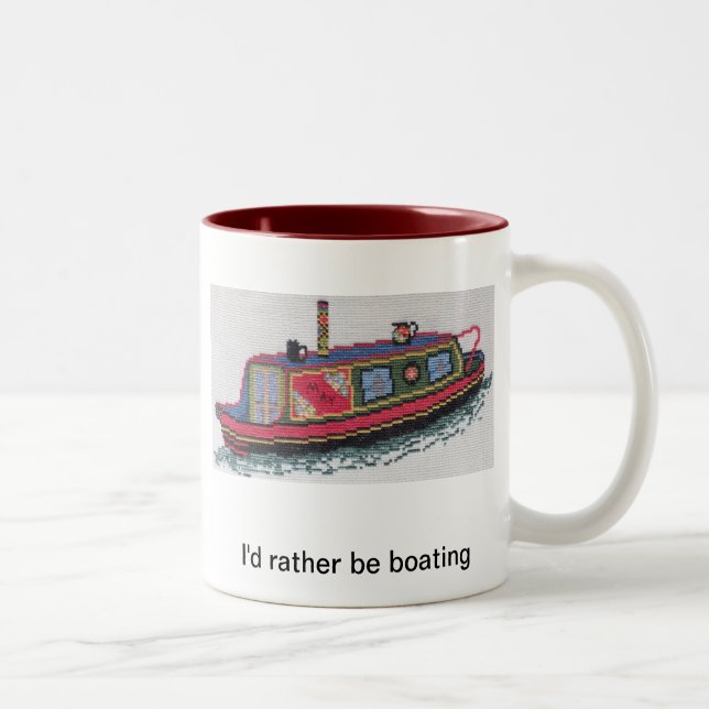 2 Couleurs tasse de café ou de thé avec l'image croisée (Droit)