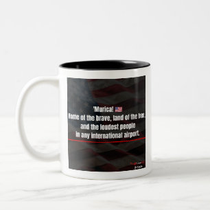 2 Couleurs Tasse de café patriotique drôle 'Murica !