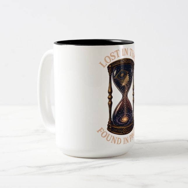 2 Couleurs Tasse de café Perdu Dans le Temps Trouvé Dans les  (Devant gauche)