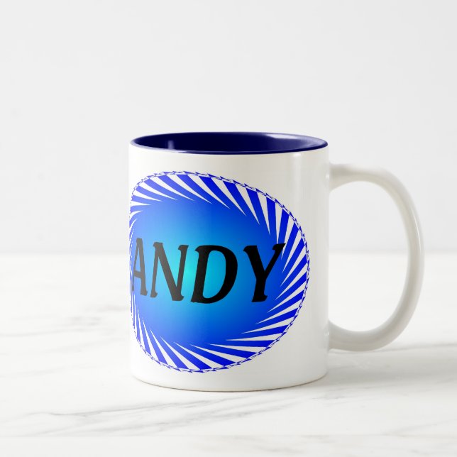 2 Couleurs Tasse de café personnalisée Andy (Droit)