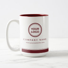 Tasse de café personnalisée avec logo bourgogne bi