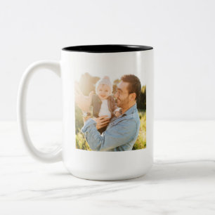 2 Couleurs Tasse de café personnalisée avec photo complète Me