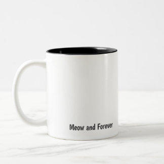 2 Couleurs Tasse de café personnalisée "Meow and Forever" pou