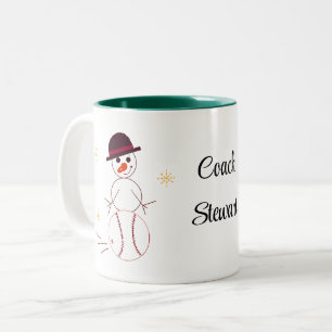 2 Couleurs Tasse de café personnalisée pour l'entraîneur de b
