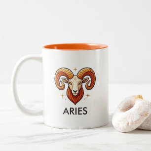 2 Couleurs Tasse de café pour anniversaire avec signe du zodi