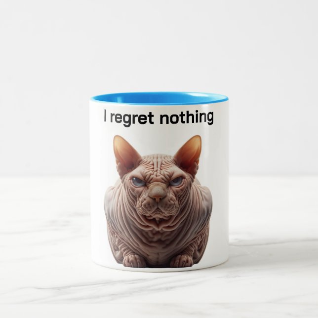 2 Couleurs Tasse de café pour chat Sphynx grincheux (Centre)