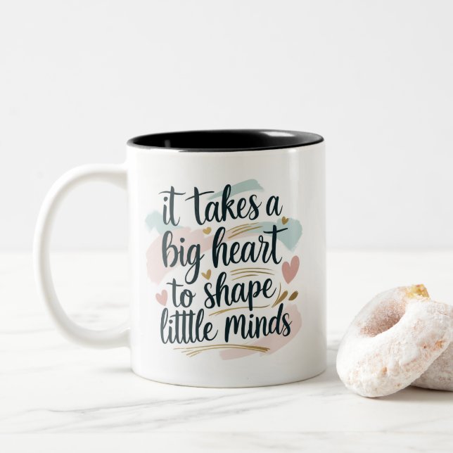 2 Couleurs Tasse de café pour enseignant – Il faut un grand c (Avec donut)