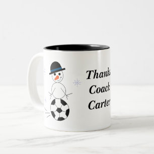 2 Couleurs Tasse de café pour l'entraîneur de football de Noë
