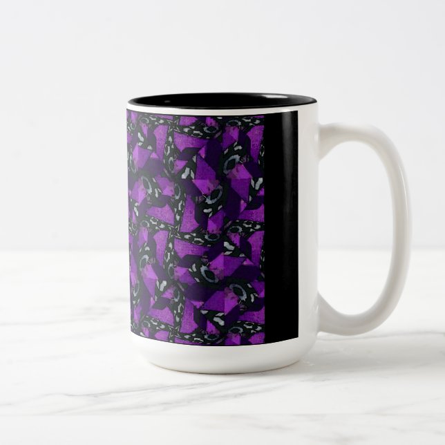 2 Couleurs Tasse de café pourpre de poulpe (Droit)