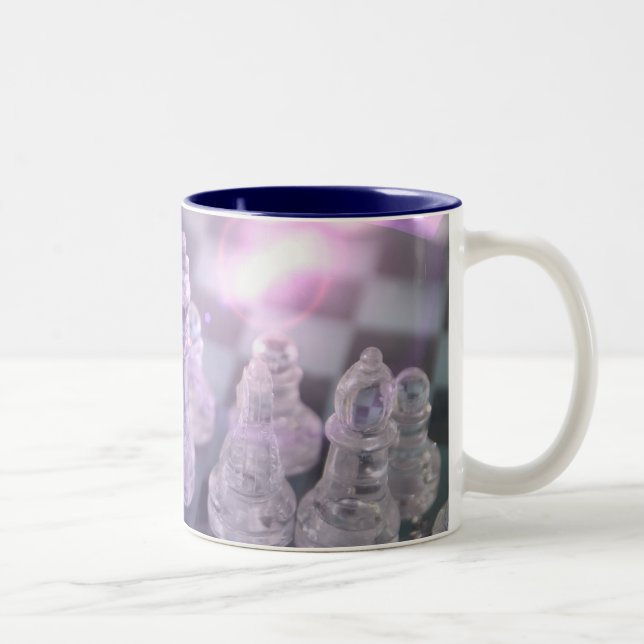 2 Couleurs Tasse de café principale d'échecs (Droit)
