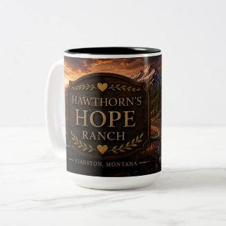 2 Couleurs Tasse de café Ranch Hawthorn's Hope