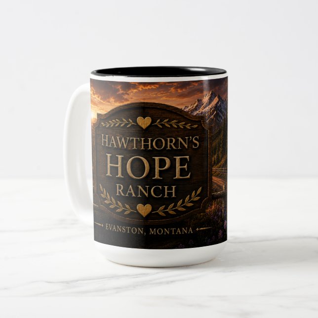 2 Couleurs Tasse de café Ranch Hawthorn's Hope (Devant gauche)