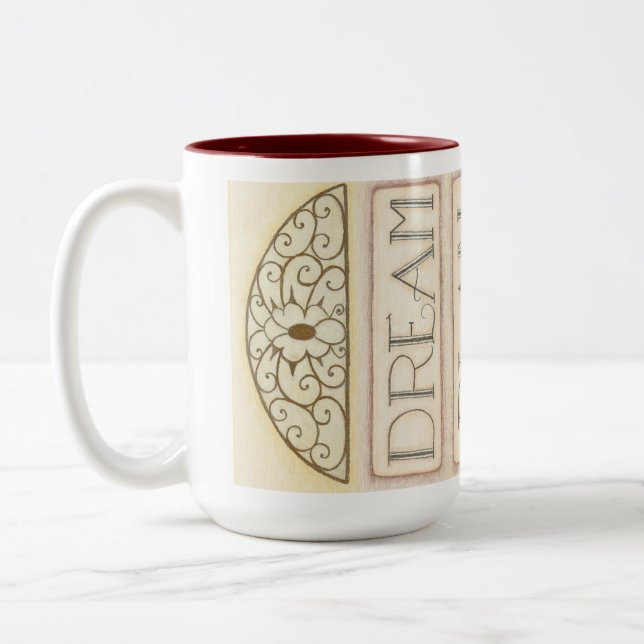 2 Couleurs Tasse de café « Rêver Planifier Construire Répéter (Gauche)