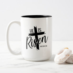 2 Couleurs Tasse de café Risen Cross
