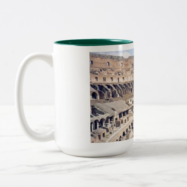 2 Couleurs Tasse de café romaine de Colosseum (Gauche)
