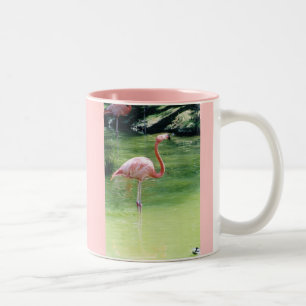 2 Couleurs Tasse de café rose de Flamant rose