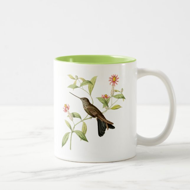 2 Couleurs tasse de café sauvage d'oiseau de colibri (Droit)