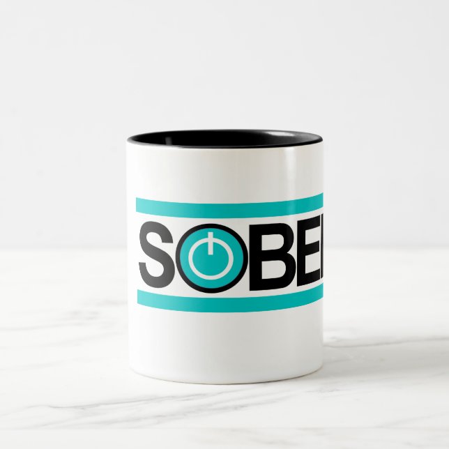 2 Couleurs Tasse de café sobre de bouton de puissance (Centre)