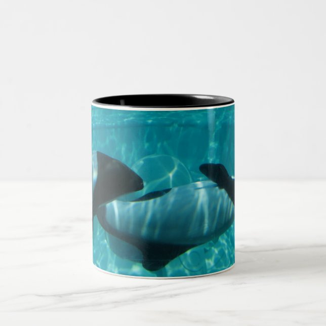 2 Couleurs Tasse de café sous-marine de baleines (Centre)