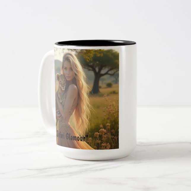 2 Couleurs tasse de café, tasse de café, Safari (Devant gauche)