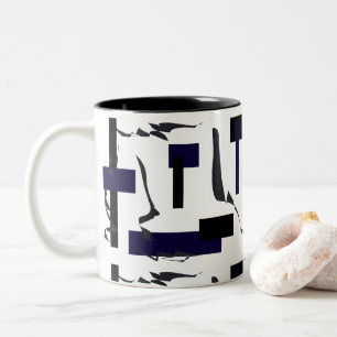 2 Couleurs Tasse de café/thé en peinture d'art abstrait uniqu