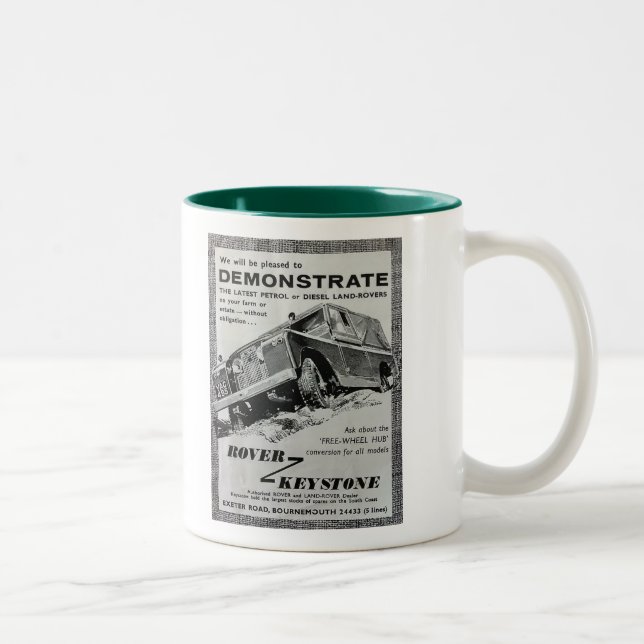 2 Couleurs Tasse de café trapézoïdale d'annonce de Rover (Droit)