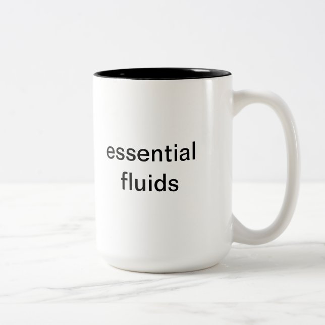 2 Couleurs Tasse de café unique (fluides essentiels) (Droit)