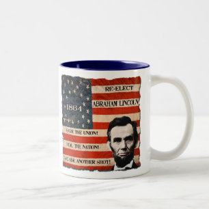 2 Couleurs Tasse de campagne d'Abraham Lincoln